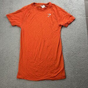 Gymshark Vital Seamless Mens Short Sleeve Athletic Shirt Size Small A1A5Z Orange